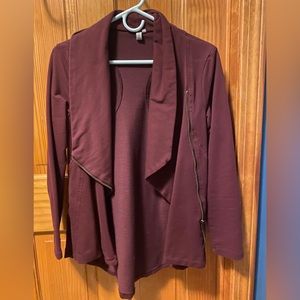 Maroon zip up jacket